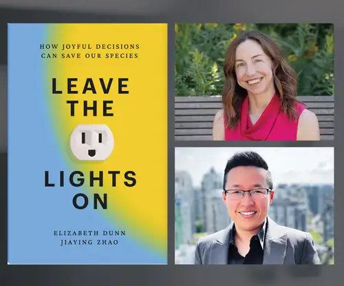 A book cover and 2 headshots of women