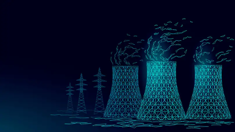 diagram of nuclear cooling towers